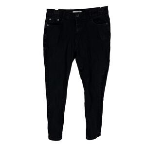 Red Bottoms Jeans Women 13/31 Black Denim Dark Wash Stretch Mid-Rise‎ Skinny Leg